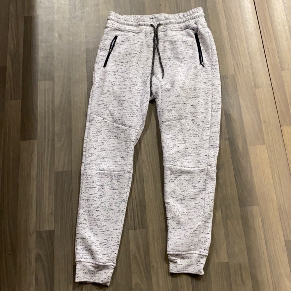 White and black joggers